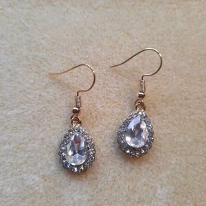Rhinestone Teardrop Earrings